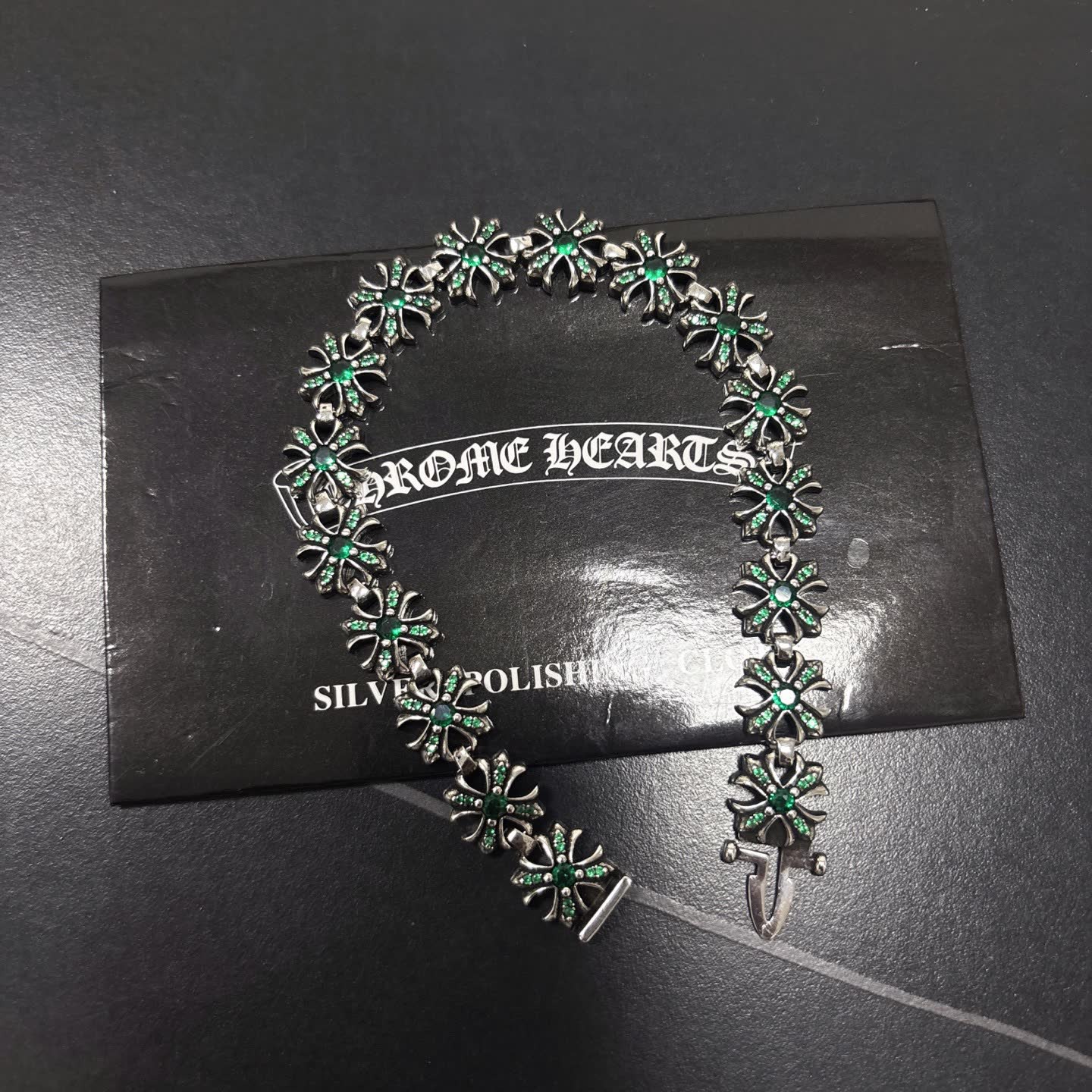 Chrome Hearts Rome Hearts Silver Tone Flower Bracelet